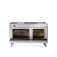 ILVE Professional Plus II 60 Inch Dual Fuel Freestanding Range in Stainless Steel with Trim - UP60FSWMP