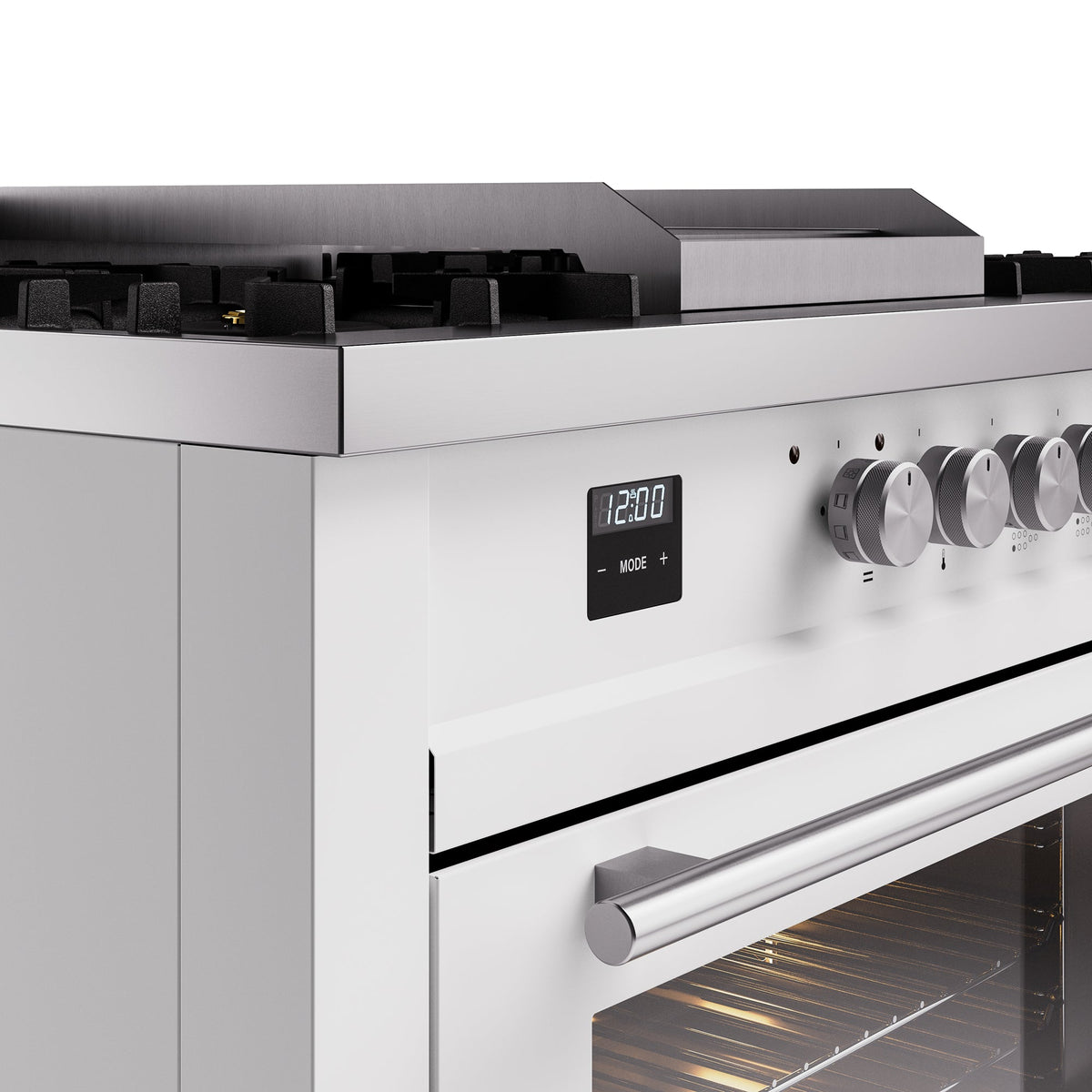 ILVE Professional Plus II 60 Inch Dual Fuel Freestanding Range in Stainless Steel with Trim - UP60FSWMP