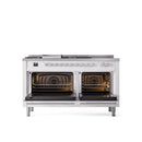 ILVE Professional Plus II 60 Inch Dual Fuel Freestanding Range in Stainless Steel with Trim - UP60FSWMP