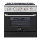 Kucht 30-in Deep Recessed 4 Burners Convection Oven Freestanding Dual Fuel Range In Stainless Steel 