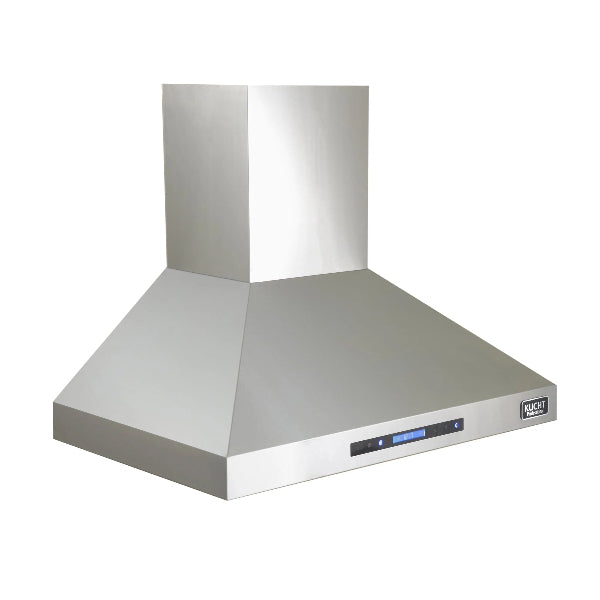 kucht 30 inch range hood without background in right angle