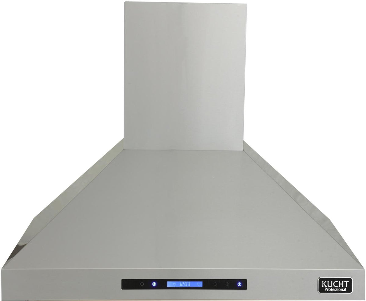 Kucht 5-Piece Appliance Package - 36-Inch Dual Range, 36-Inch Panel Ready Refrigerator, Wall Mount Hood, Panel Ready Dishwasher, & Microwave Drawer
