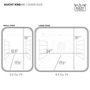 Kucht 46-in 8 Burners 4.2-cu ft / 2.5-cu ft Convection Oven Freestanding Double Oven Dual Fuel Range 