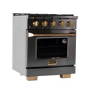 KUCHT Gemstone Professional 30-Inch 4.2 Cu. Ft. Dual Fuel Range with Sealed Burners and Convection Oven - KED304