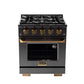 KUCHT Gemstone Professional 30-Inch 4.2 Cu. Ft. Dual Fuel Range with Sealed Burners and Convection Oven - KED304