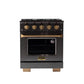 KUCHT Gemstone Professional 30-Inch 4.2 Cu. Ft. Dual Fuel Range with Sealed Burners and Convection Oven - KED304
