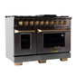 KUCHT Gemstone Professional 48-Inch 46.7 Cu. Ft. Dual Fuel Range with Sealed Burners and Convection Oven 