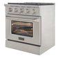 Kucht 30-Inch 4.2 Cu. Ft. Gas Range - Sealed Burners and Convection Oven in Stainless Steel KNG301-S