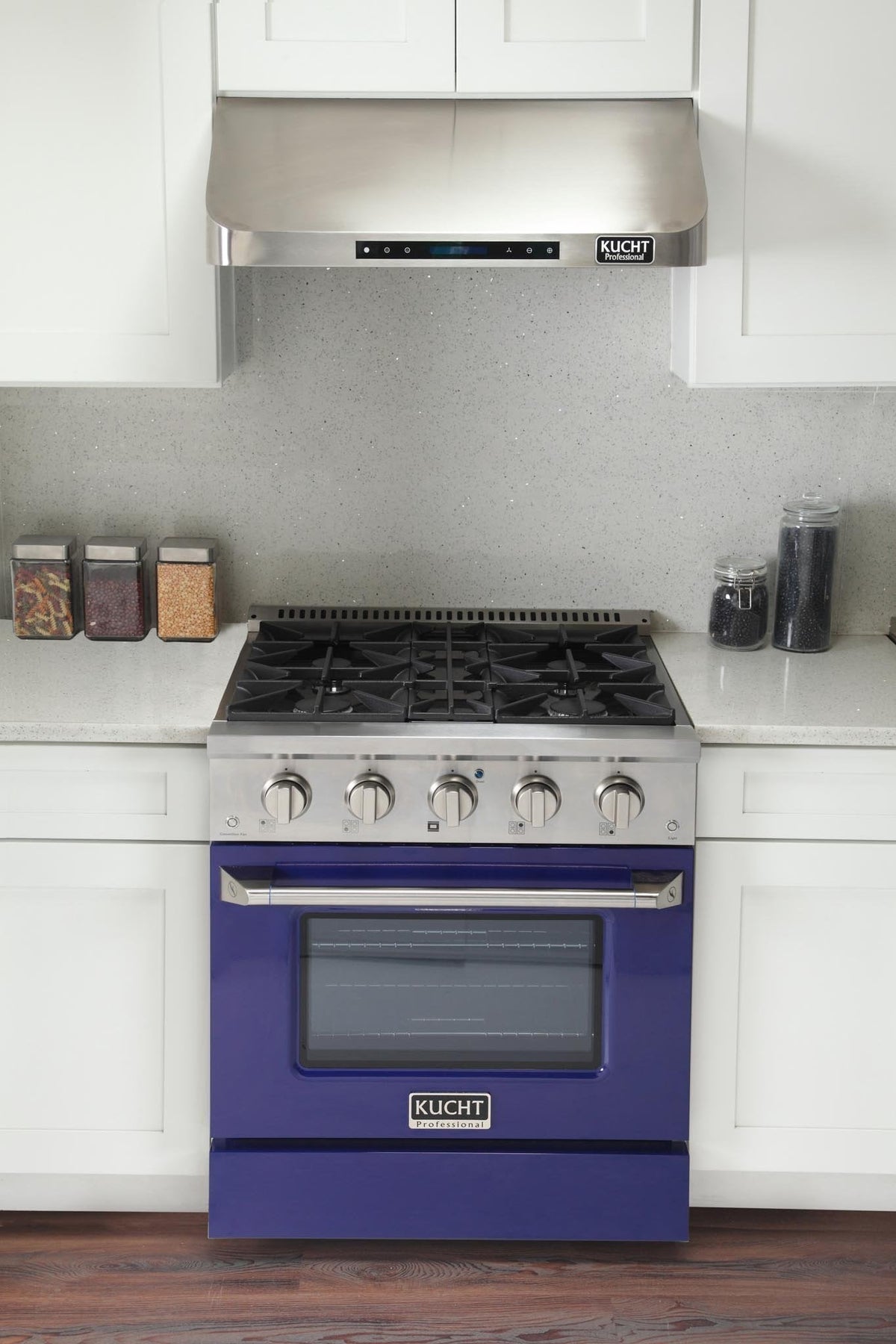 Kucht 30-Inch 4.2 Cu. Ft. Gas Range - Sealed Burners and Convection Oven in Blue KNG301-B
