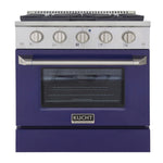 Kucht 30-Inch 4.2 Cu. Ft. Gas Range - Sealed Burners and Convection Oven in Blue KNG301-B