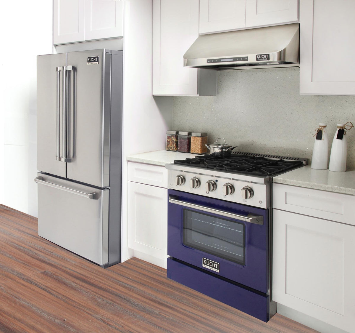 Kucht 30-Inch 4.2 Cu. Ft. Gas Range - Sealed Burners and Convection Oven in Blue KNG301-B
