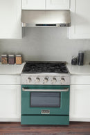 Kucht 30-Inch 4.2 Cu. Ft. Gas Range - Sealed Burners and Convection Oven in Green KNG301-G