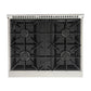 Kucht 30-Inch 4.2 Cu. Ft. Gas Range - Sealed Burners and Convection Oven in White KNG301-W