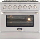 Kucht Professional 36 in. 5.2 cu ft. Natural Gas Range, Range Hood & Dishwasher Package, AP-KNG361-S-2