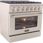 Kucht Professional 36 in. 5.2 cu ft. Natural Gas Range & Range Hood Package, AP-KNG361-S