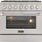 Kucht Professional 36 in. 5.2 cu ft. Natural Gas Range, Range Hood Package & Dishwasher, AP-KNG361-S-6