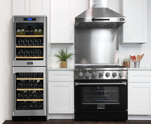 Kucht 36-Inch 5.2 Cu. Ft. Range - Sealed Burners and Convection Oven in Black KNG361-K