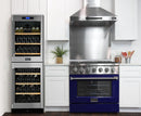 Kucht 36-Inch 5.2 Cu. Ft. Range - Sealed Burners and Convection Oven in Blue KNG361-B
