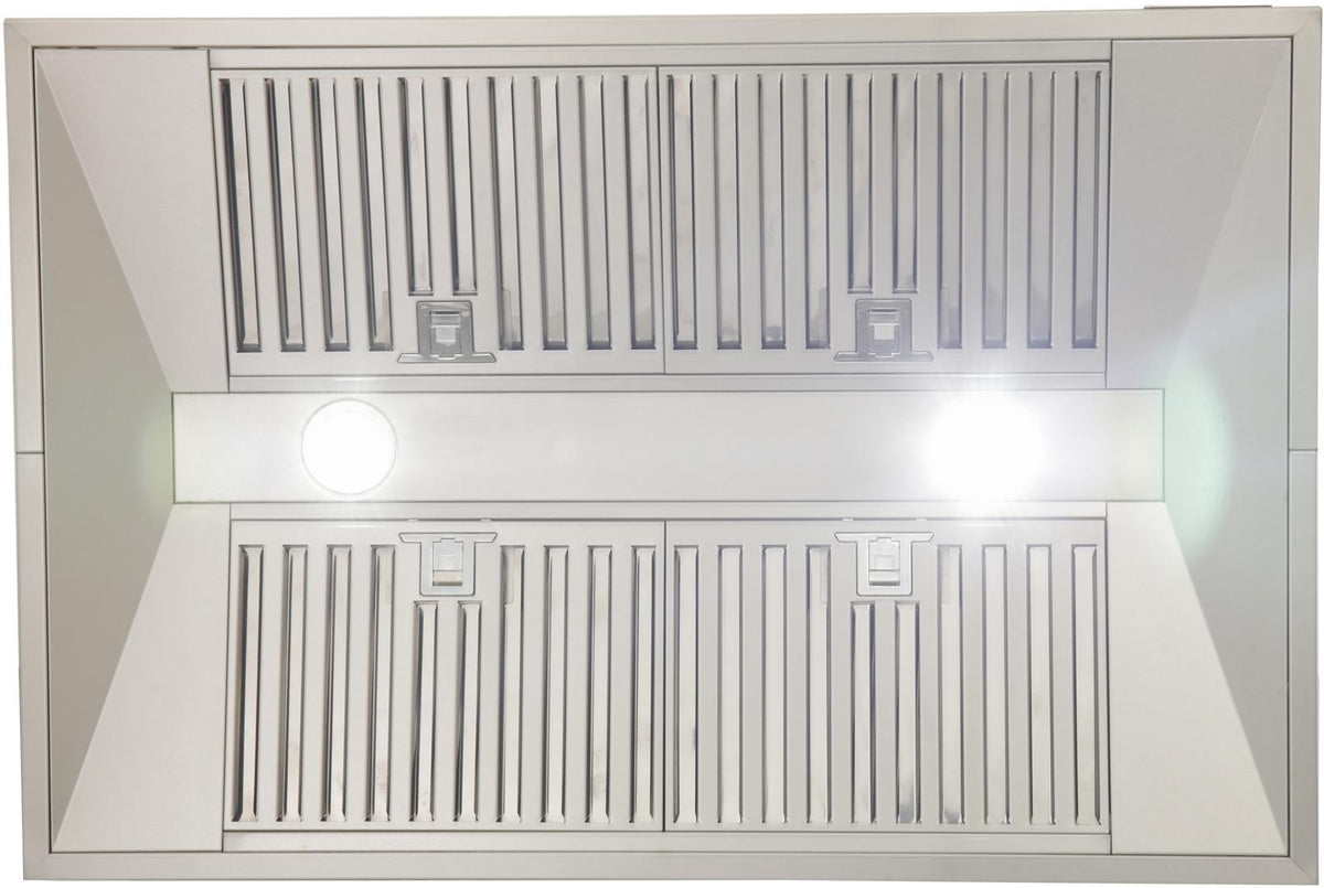 Kucht 36-Inch Island Mounted Range Hood 900CFM in Stainless Steel Modern Design KRH3612IS