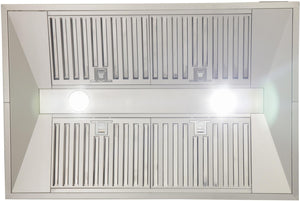 Kucht 36-Inch Island Mounted Range Hood 900CFM in Stainless Steel Modern Design KRH3612IS