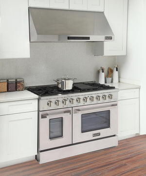 Kucht 48-Inch 6.7 Cu. Ft. Gas Range with Grill/Griddle and Two Ovens in Stainless Steel KNG481-S