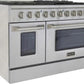 Kucht Professional 48 in. 6.7 cu ft. Natural Gas Range, Range Hood, Microwave Drawer, Dishwasher Package, AP-KNG481-S-4