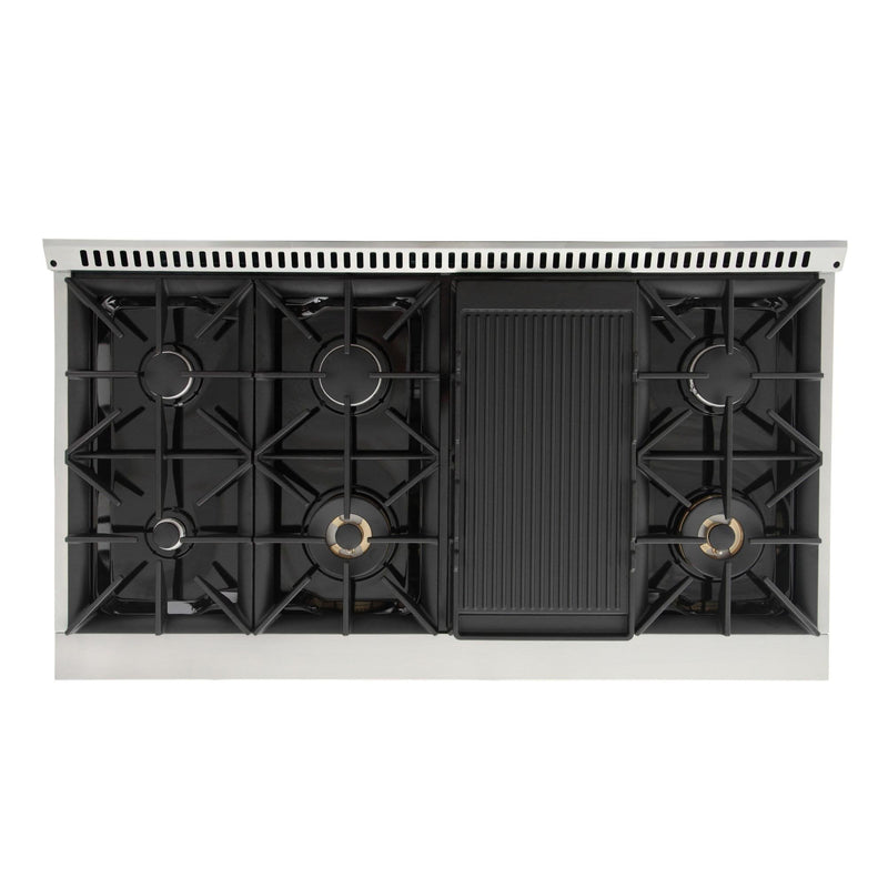 Kucht 48-Inch 6.7 Cu. Ft. Gas Range with Grill/Griddle in Black KNG481-K