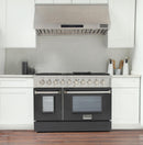Kucht 48-Inch 6.7 Cu. Ft. Gas Range with Grill/Griddle in Black KNG481-K