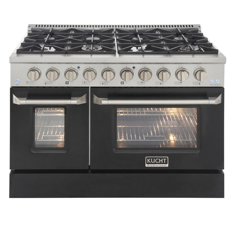 Kucht 48-Inch 6.7 Cu. Ft. Gas Range with Grill/Griddle in Black KNG481-K