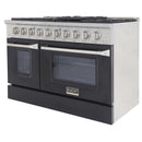 Kucht 48-Inch 6.7 Cu. Ft. Gas Range with Grill/Griddle in Black KNG481-K