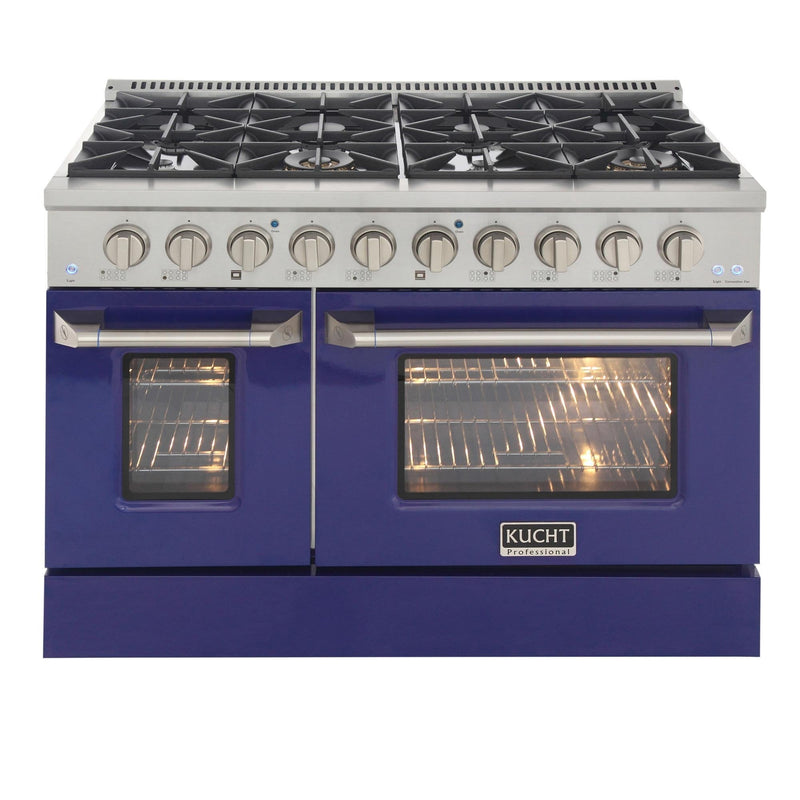Kucht 48-Inch 6.7 Cu. Ft. Gas Range with Grill/Griddle in Blue KNG481-B