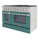 Kucht 48-Inch 6.7 Cu. Ft. Gas Range with Grill/Griddle in Green KNG481-G