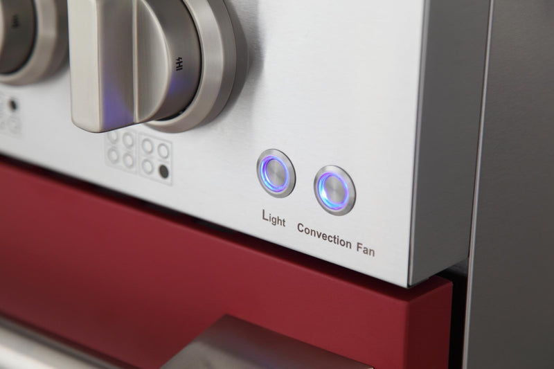 Kucht 48-Inch 6.7 Cu. Ft. Gas Range with Grill/Griddle in Red KNG481-R