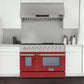 Kucht 48-Inch 6.7 Cu. Ft. Gas Range with Grill/Griddle in Red KNG481-R