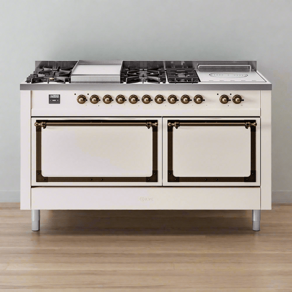 ILVE Nostalgie II Noblesse 60 in white, placed indoors