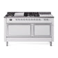 ILVE Nostalgie II Noblesse 60" Dual Fuel Freestanding Range with 7 Sealed Burners + Griddle + French Top with Solid Door - UN60FSQNMP - MyBBQDirect