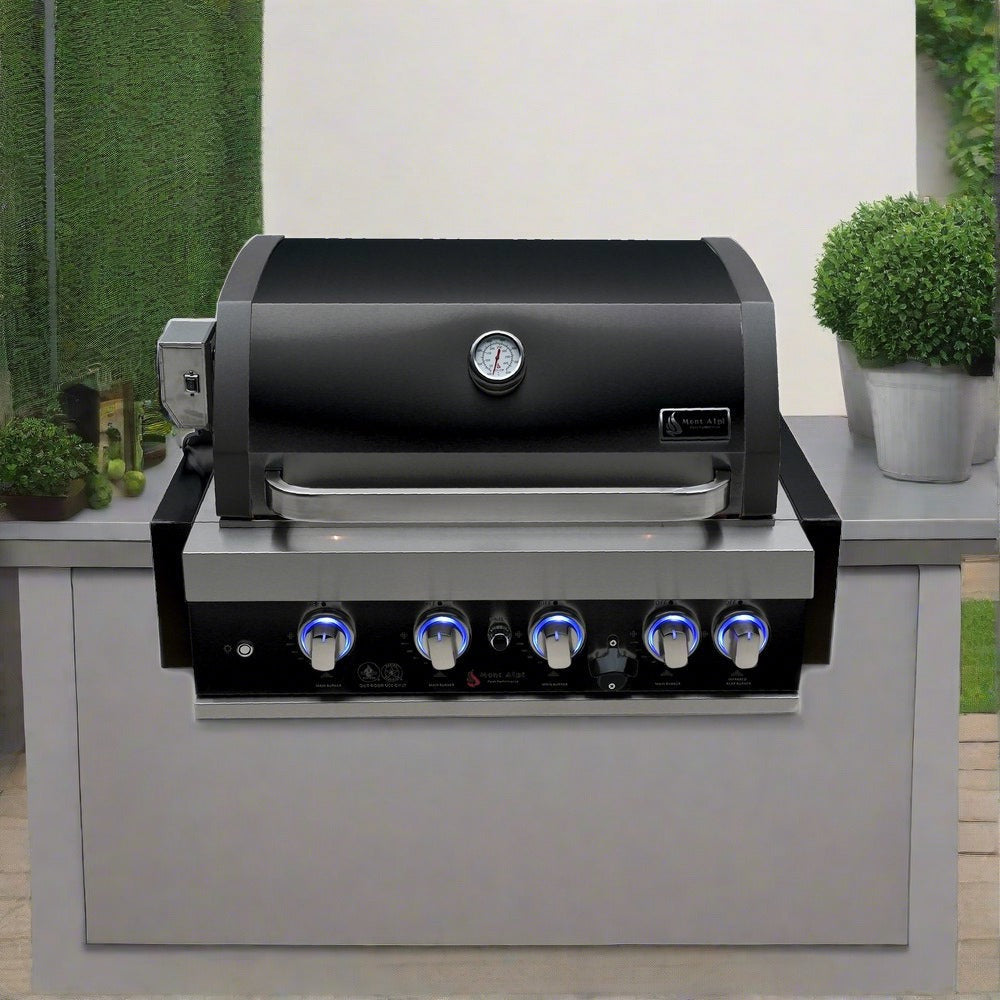 Mont Alpi 32" Black Stainless Steel Built in Grill - MABi400-BSS - MyBBQDirect