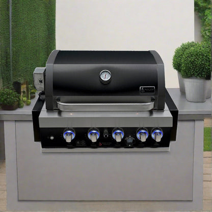 Mont Alpi 32" Black Stainless Steel Built in Grill - MABi400-BSS - MyBBQDirect