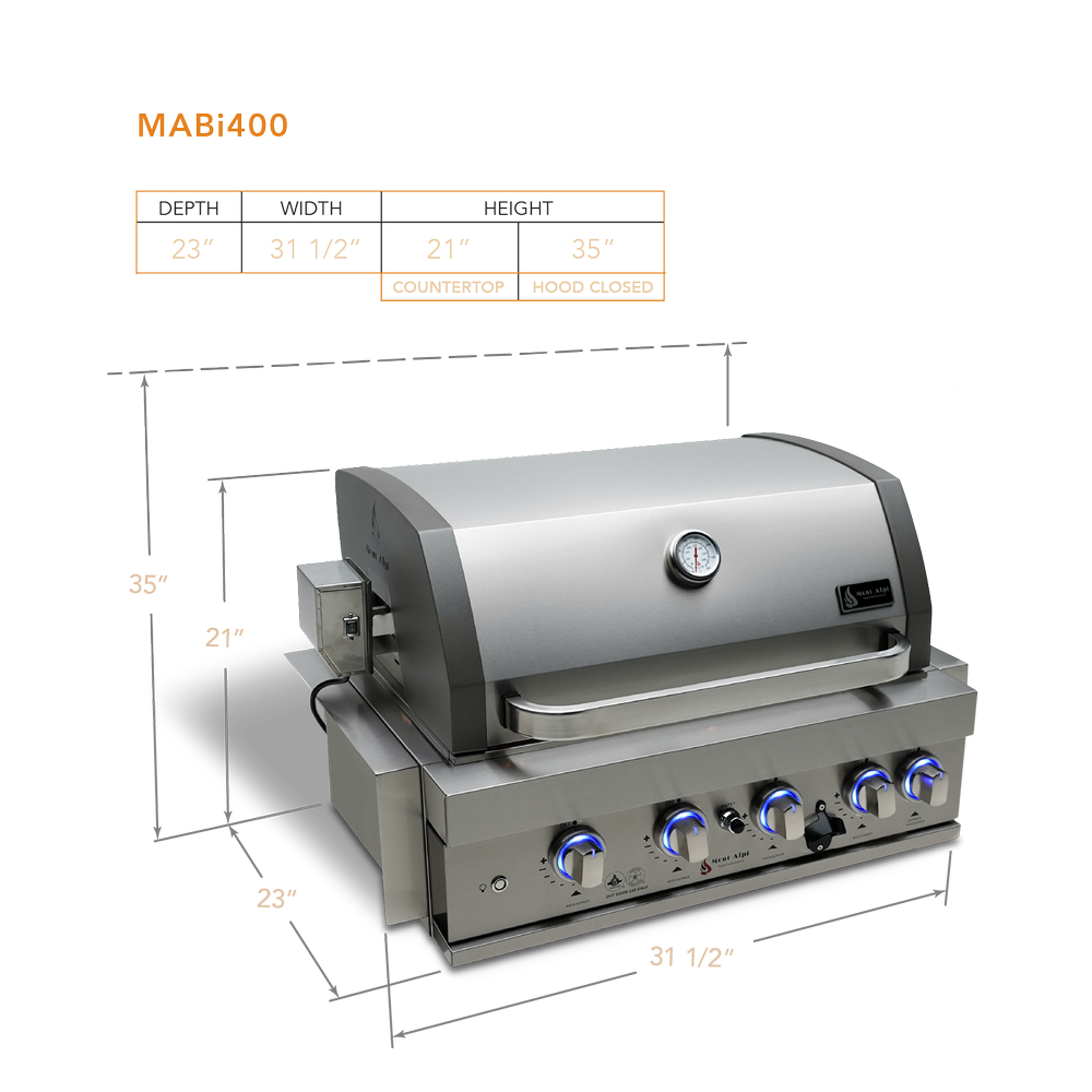 Mont Alpi 400 Built in Grill - MABi400 - MyBBQDirect
