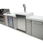 Mont Alpi 400 Deluxe BBQ Grill Island with Kegerator and Beverage Center - MAi400-DKEGBEV - MyBBQDirect