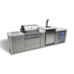Mont Alpi 400 Deluxe BBQ Grill Island with Kegerator and Fridge Cabinet - MAi400-DKEGFC - MyBBQDirect