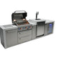 Mont Alpi 400 Deluxe BBQ Grill Island with Kegerator and Fridge Cabinet - MAi400-DKEGFC - MyBBQDirect
