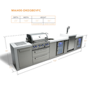 Mont Alpi 400 Deluxe BBQ Grill Island with Kegerator, Beverage Center and Fridge Cabinet - MAi400-DKEGBEVFC