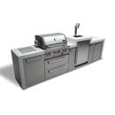 Mont Alpi 400 Deluxe BBQ Grill Island with Kegerator - MAi400-DKEG