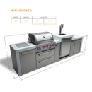 Mont Alpi 400 Deluxe BBQ Grill Island with Kegerator - MAi400-DKEG