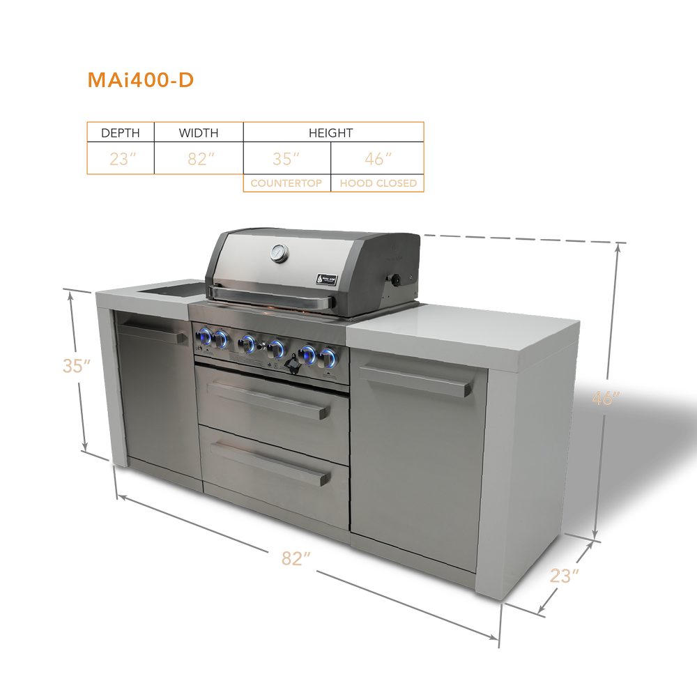 Mont Alpi 400 Deluxe Island - MAi400-D - MyBBQDirect