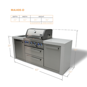 Mont Alpi 400 Deluxe Island - MAi400-D - MyBBQDirect