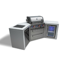 Mont Alpi 400 Deluxe Island With 45 Degree Corners And Fridge Cabinet - MAi400-D45FC