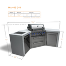 Mont Alpi 400 Deluxe Island with 45 Degree Corners - MAi400-D45