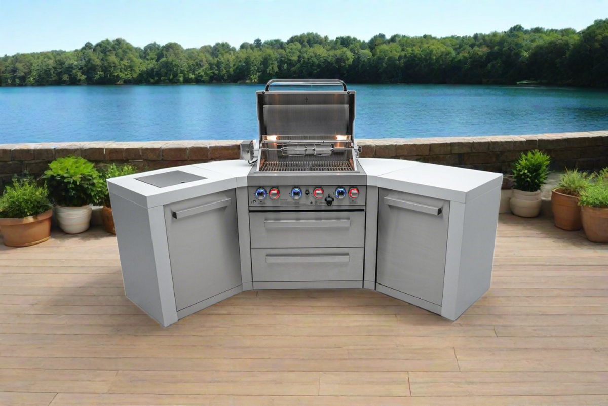 Mont Alpi 400 Deluxe Island with 45 Degree Corners - MAi400-D45 - MyBBQDirect